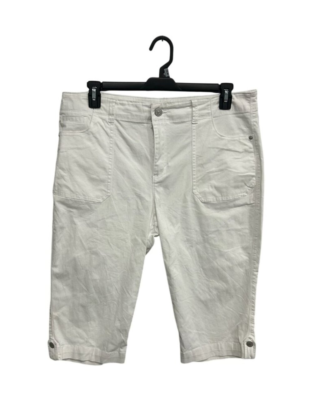 Gloria Vanderbilt 16 White Bermuda Shorts All Around Slimming Clean Girl